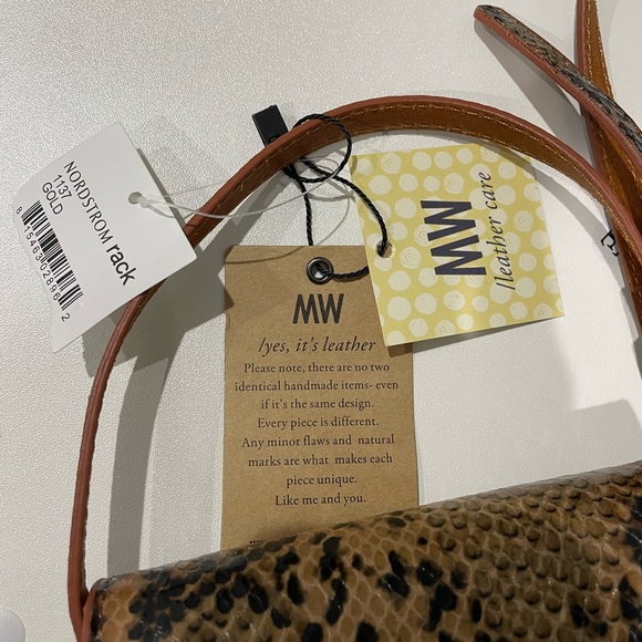 MW Most Wanted Python Snake Crossbody handbag, brown / gold plated - Picture 2 of 7